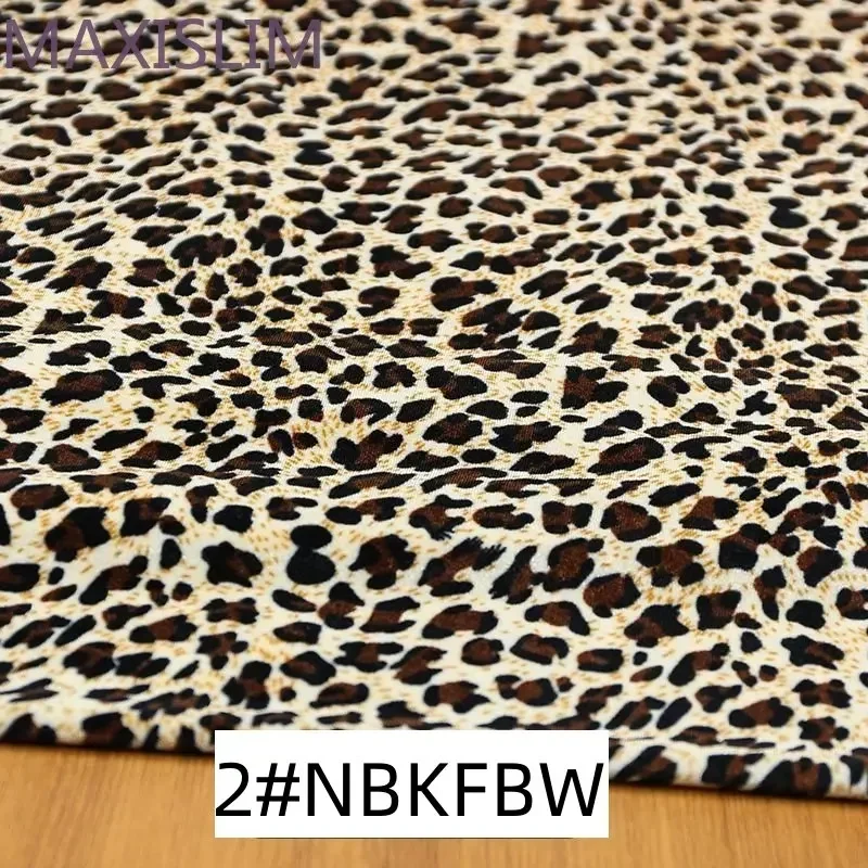 DIY High Quality Soft Leopard Dot Flannelette Elastic Velvet Fabrics By Meter Casual Coat Skirt Clothing Fabric Wide:150CM