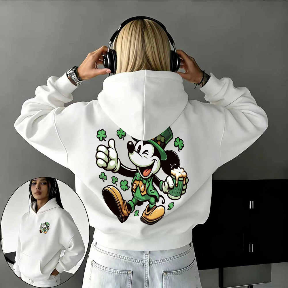 

Комплект для родителей и детей: худи из 100% хлопка с принтом Микки Диснея, коллекция Осень/Зима 2026. Высококачественная повседневная унисекс-одежда, сохраняющая тепло, классический стиль.