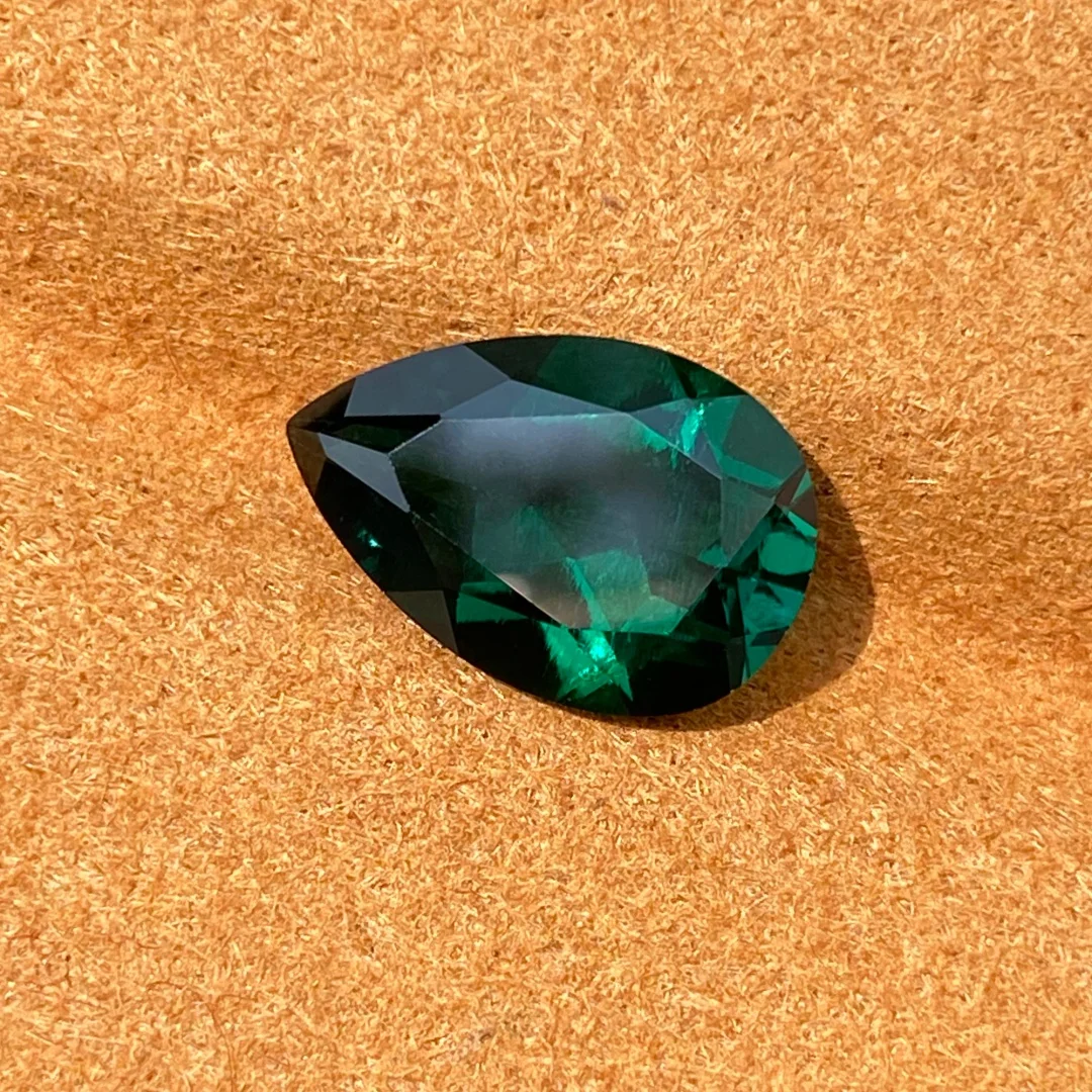 Eme jewe مختبر نمت زامبيا الزمرد الكمثرى قطع الأحجار الكريمة VVS1 وضوح قطع ممتازة لصنع المجوهرات مع شهادة #2