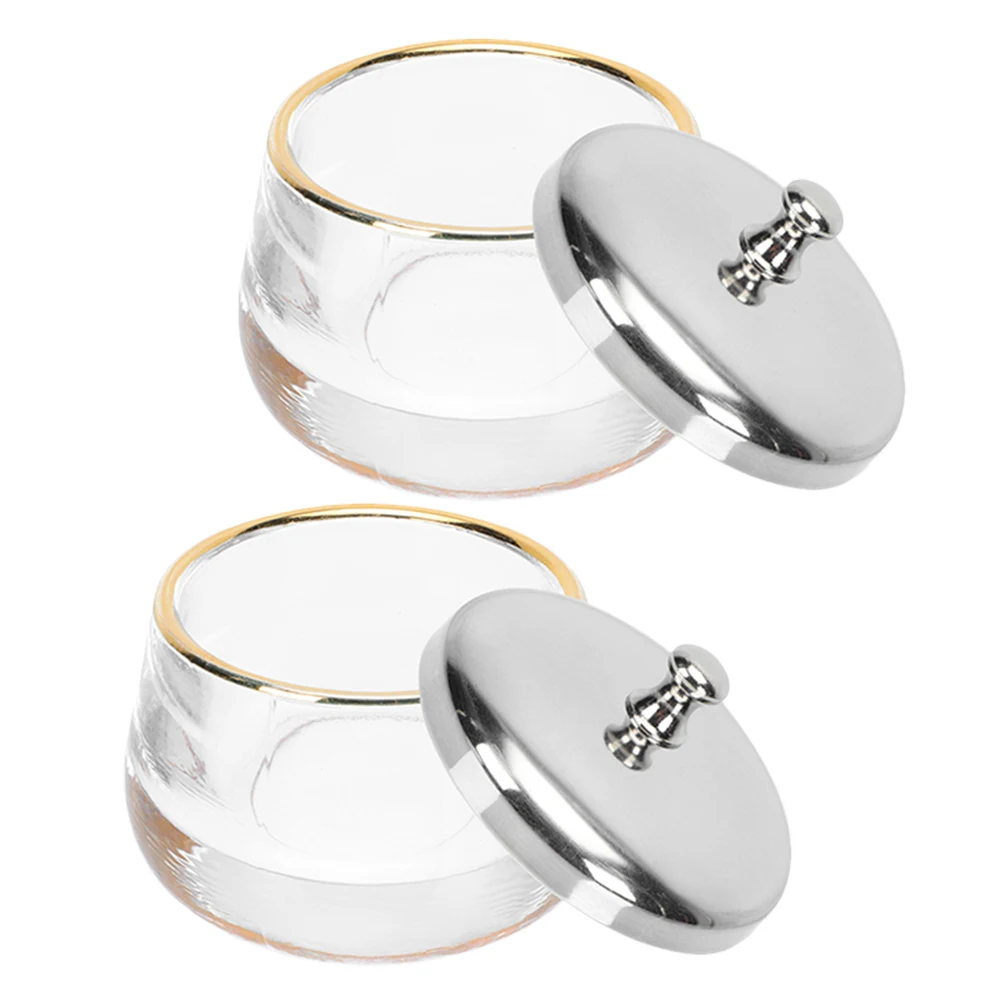 

2 шт., стеклянные чашки для снятия лака, прочные держатели для маникюрной жидкости для профессионального дизайна ногтей, маникюрная жидкость, держащая чашку