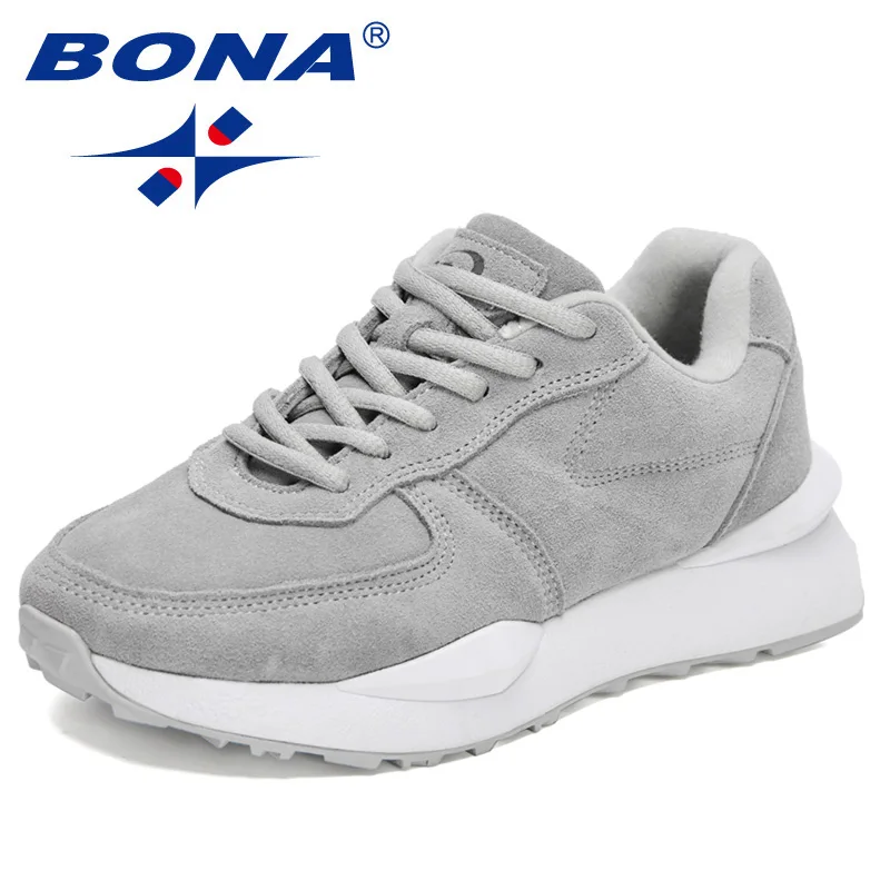 

BONA 2022 New Designers Breathable Suede Running Shoes Women Sports Shoes Casual Walking Sneakers Ladies Feminino Zapatos Mujer