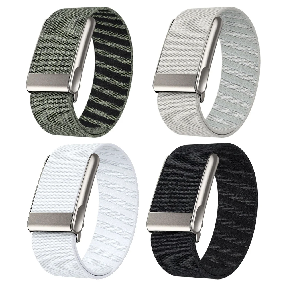 Nylon Strap for Whoop 5.0 Band Sports Stretchy Titanium colored frame watch elastic belt replacement for Whoop 5.0Heart Bands