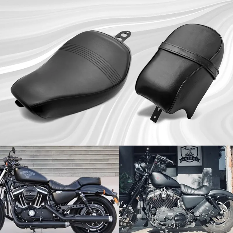 

Мотоциклетное черное переднее сиденье для водителя, Соло для Harley Sportster Iron XL 883 1200 Forty Eight sev70 Two Roadster 1983-2003