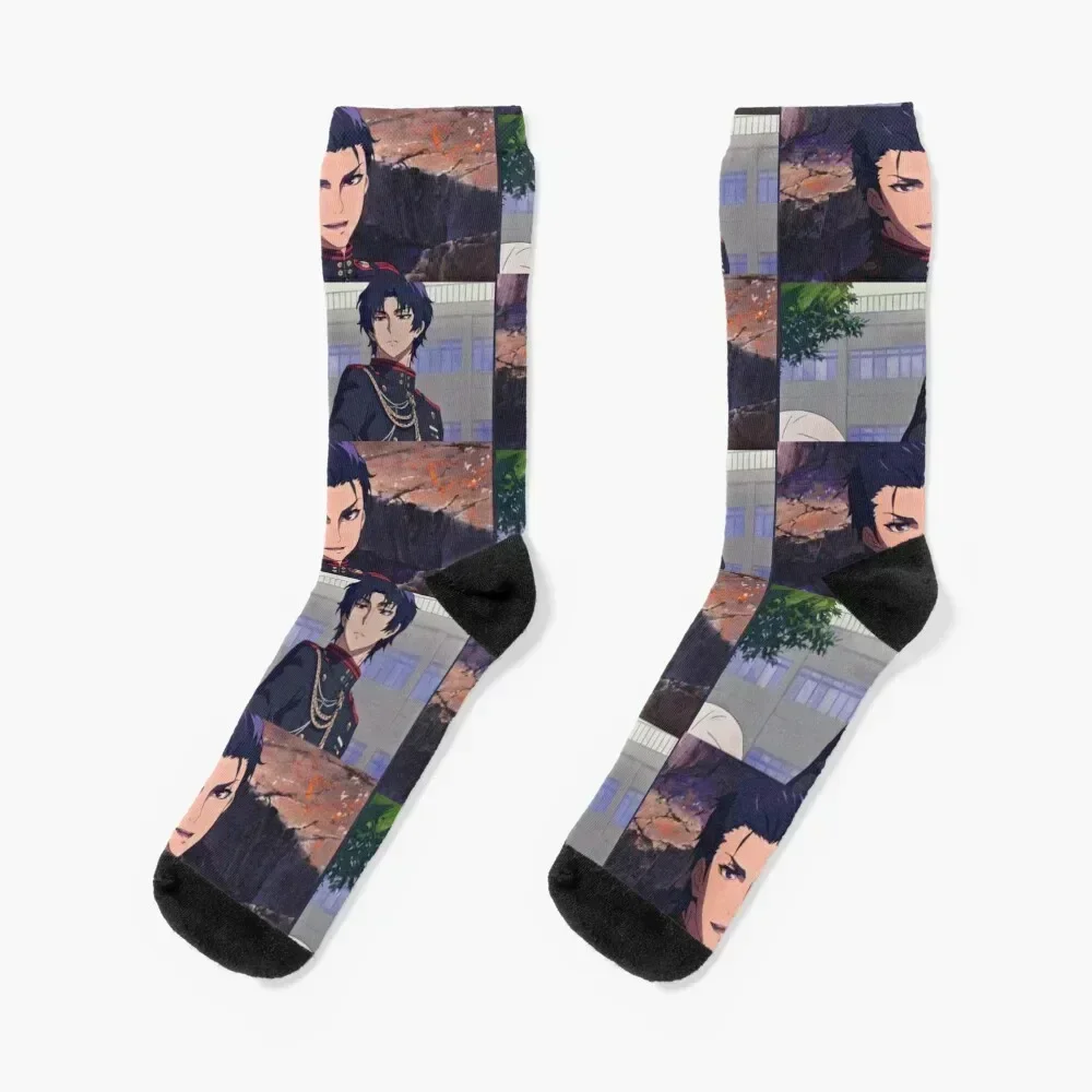 

Guren Ichinose - Owari no Seraph Socks Christmas hiking Men's Stockings compression Socks Men Women's