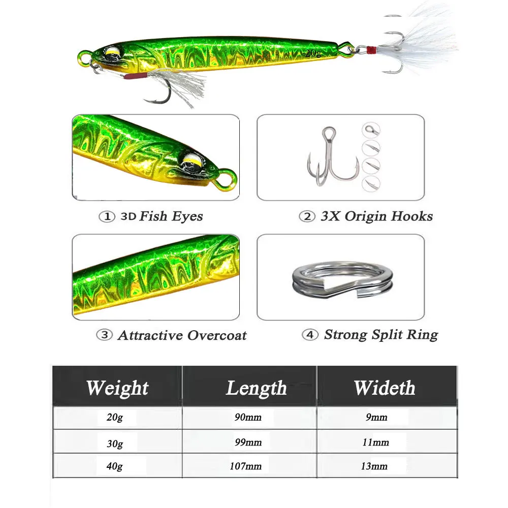 AS Pesca Shore Cast Jig 20g30g40g Metal Artificial Bait Spoon Lure Fishing Sea Bass Angler Fast Jigging Swimbait Leurre