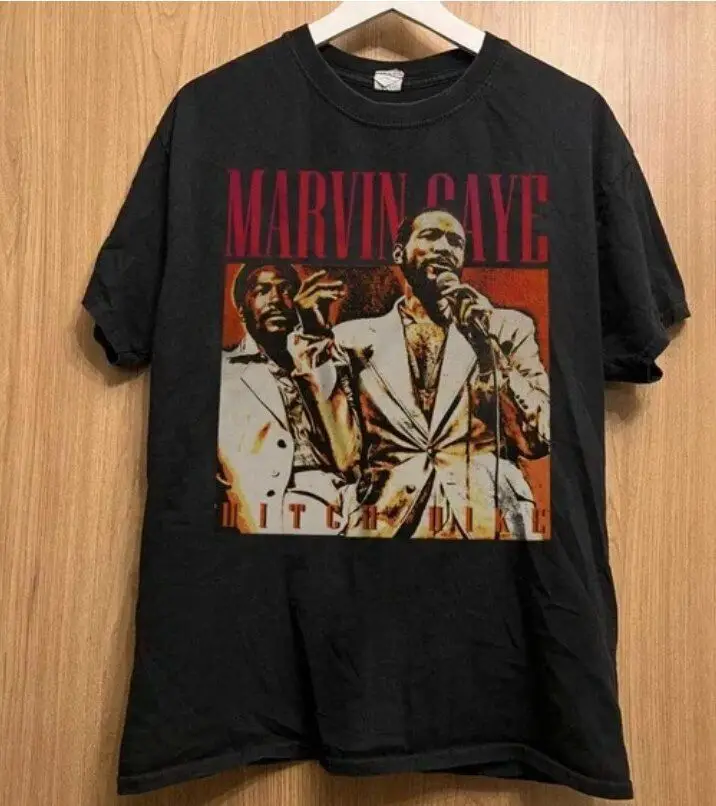 Marvin Gaye Unisex Black T-shirt