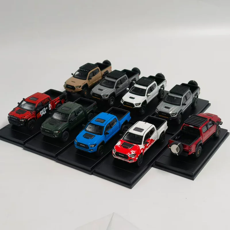 Diecast in scala 1:64 Tacoma Pickup Truck Lega di simulazione Modello di auto Collezione Decorazione Regalo di festa Giocattolo Display statico