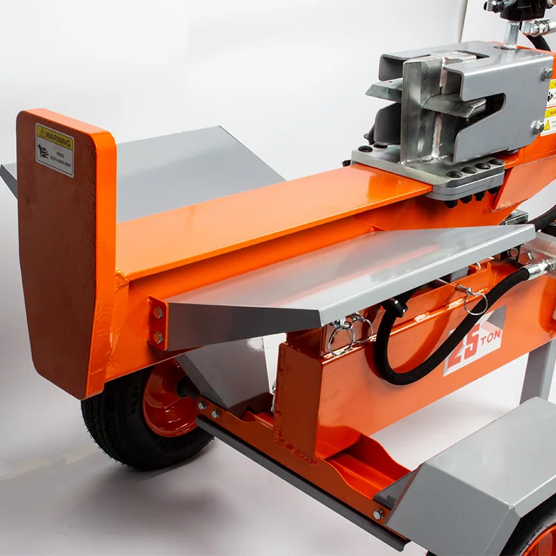 Nuova grande spaccatrice per legno alimentata a gas da 25 tonnellate, spaccoglitore per tronchi verticale e orizzontale a doppio uso