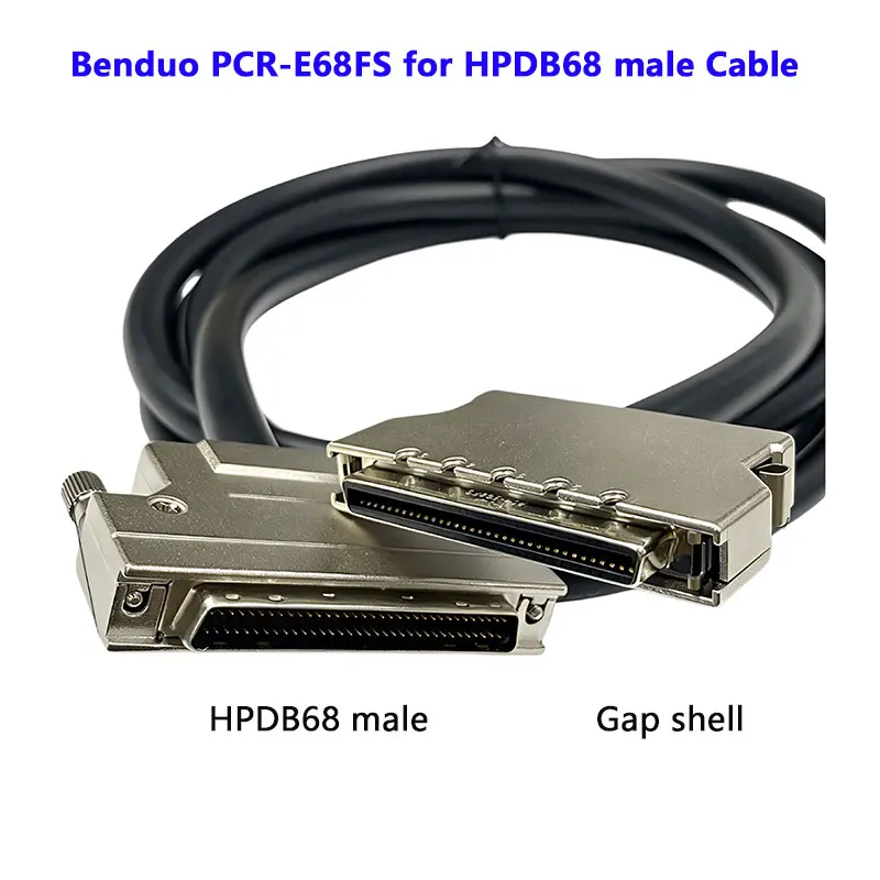HXATech -  High Quality Benduo PCR-E68FS for HPDB68 male SCSI 68 Power Connector Cable for JRM18 Fanuc Robot IO Dedicated Line