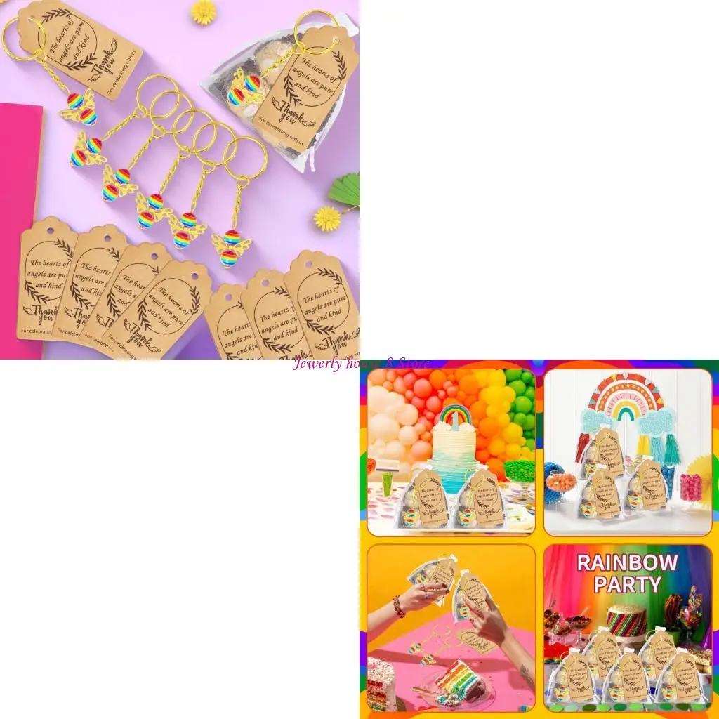 Christening Party Pack 20 Zinc Alloy Angelic Charm Gift Bags Kraft Paper Boxes