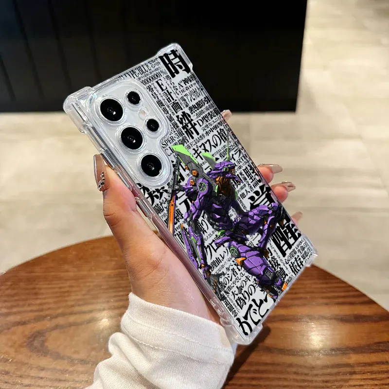 N-Neon Anime G-Genesis Clear Phone Case For Samsung Galaxy S26 S25 S24 Ultra S23 S22 Plus S21 S20 S26 FE 5G E-Evangelions Cover