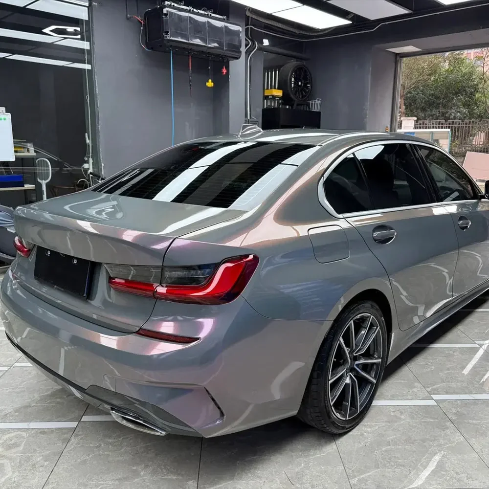 Diamond Grey Purple Car Sticker Wrap Vinyl Film PET Bubble Free Auto Self Adhesive Decal Car Accessories Exterior Interior - view 2