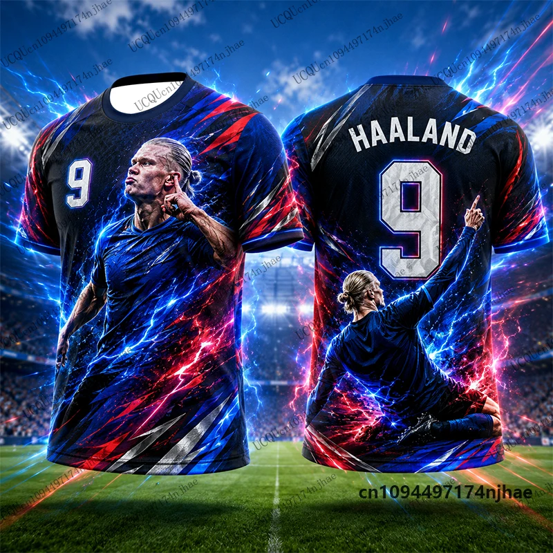Neue Sonderedition 2026 # 9 bedruckte Fußballtrikots für Herren, atmungsaktive Sommer-Sport-T-Shirts, lässige Oberteile für Kinder/Erwachsene