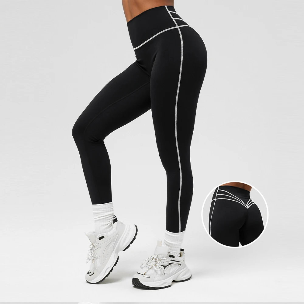 

Patchwork High Waist Sport Leggings Women Elastic Breathable Gym Training Tights Yoga Workout Clothes Black Leggings for Fitness