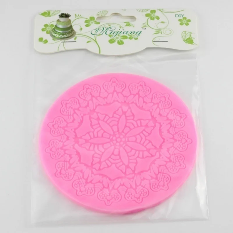 

Round Crown Shape Cake Silicone Mat Sugarcraft Fondant Cake Decorating Tools Kitchen Baking Silicone Lace Molds