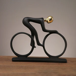 Modern resin abstract statue for cyclist, cyclist statue, office statuette, living room 6 Main Sales Decorative Bike - №3