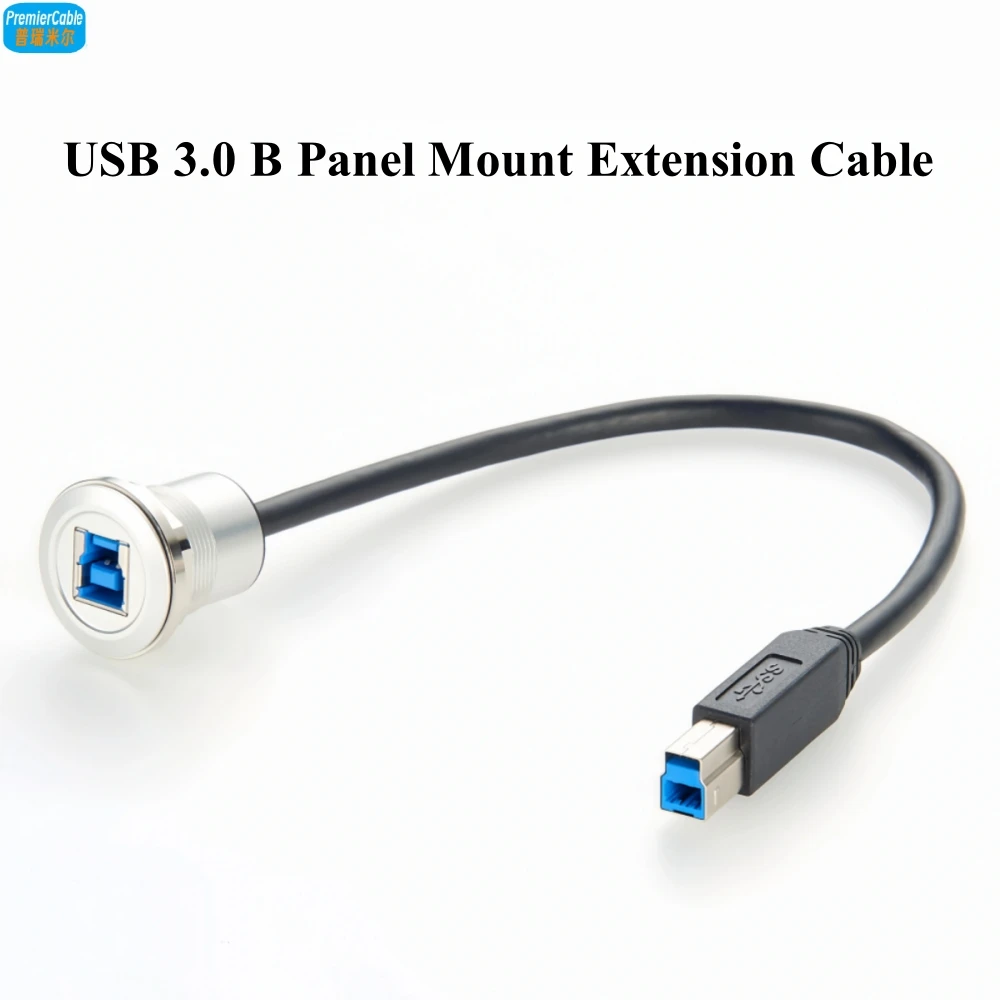 USB 3.0 B Extension Cable Type B Cabinet Enclosure Panel Mount Cable USB B Male to Female Adapter Cable Printer Coupler Cable