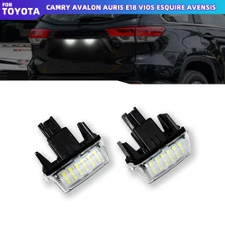 2Pcs LED License Number Plate Light Lamps for Toyota Camry Avalon Auris E18 Vios Esquire Avensis Esquire EZ Noah Proace City SAI