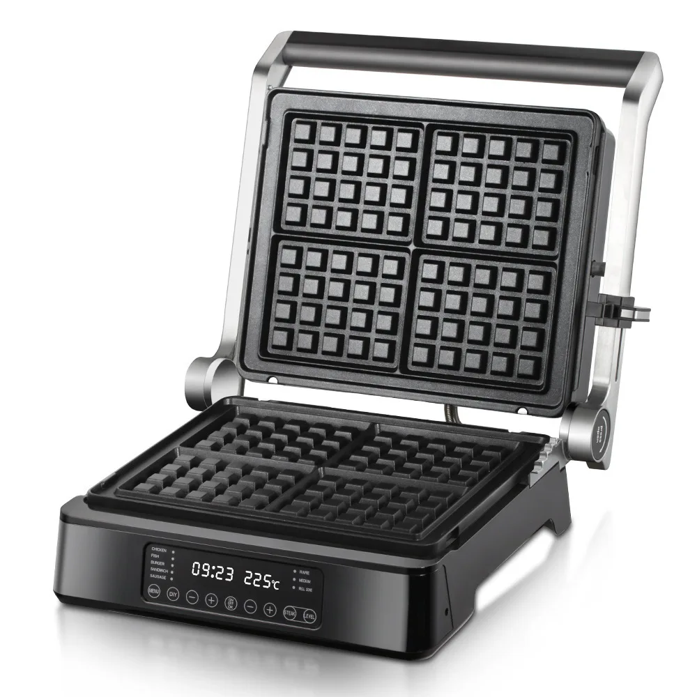 2-in-1 Steak Machine Sandwich Machine Waffle Machine Removable Smart Display