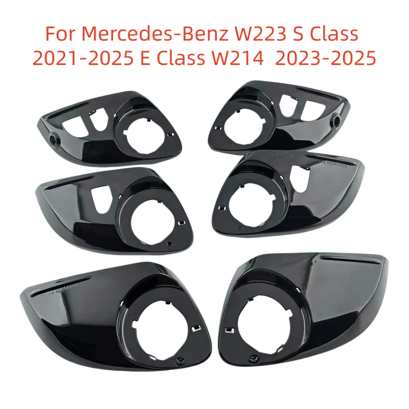 

For Mercedes-Benz W223 S Class 2021-2025 E Class W214 2023-2025 Car Rearview Mirror Bottom Lower Holder Cover Black Paint