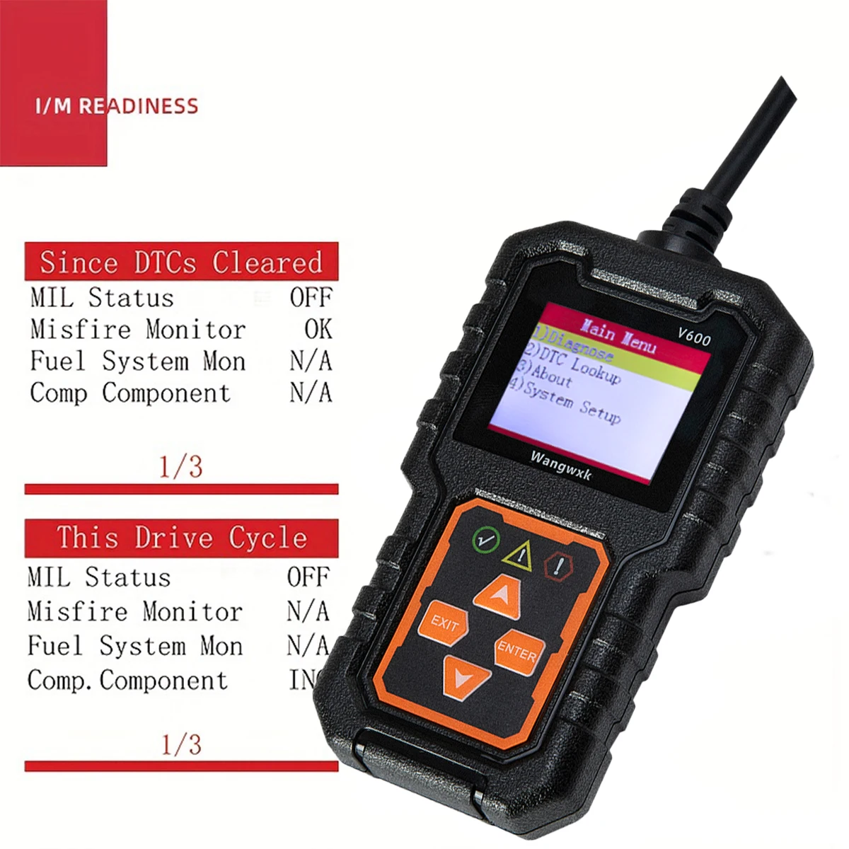 1PC Car Fault Diagnosis Instrument Obd2 Clear Fault Codes Diagnostic Scanning Tools Universal Version  scanner automotivo V600