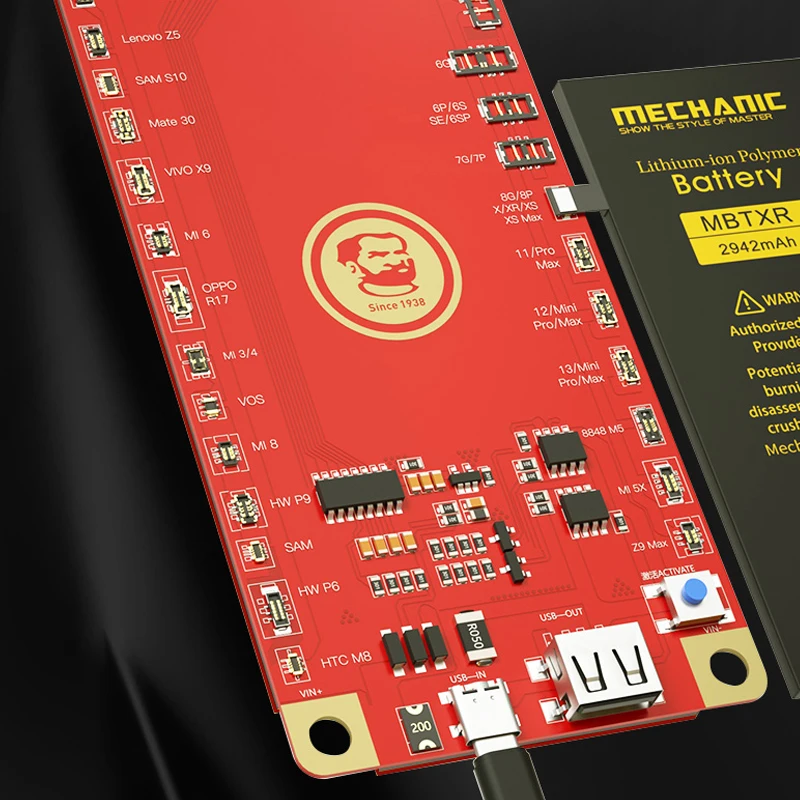 Carte de détection d'activation de batterie mécanique, charge rapide pour Android iOS iPhone 5-13 Pro Max Samsung Xiaomi, testeur de charge