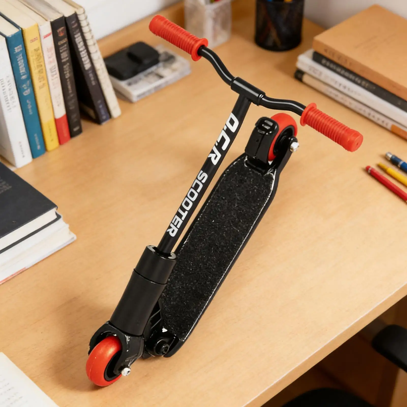 Finger Scooter Foldable Tabletop Decoration Cute Finger Scooter Toy For Kids Teens Adults Collectors Home Office Bedroom Study