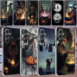Witch Magic Case For Phone Samsung Galaxy A12 A22 A32 A52 A52S A13 A23 A33 A53 A14 A24 A34 A54 5G A73 A42 A9 A8 A7 A6 Plus Cover