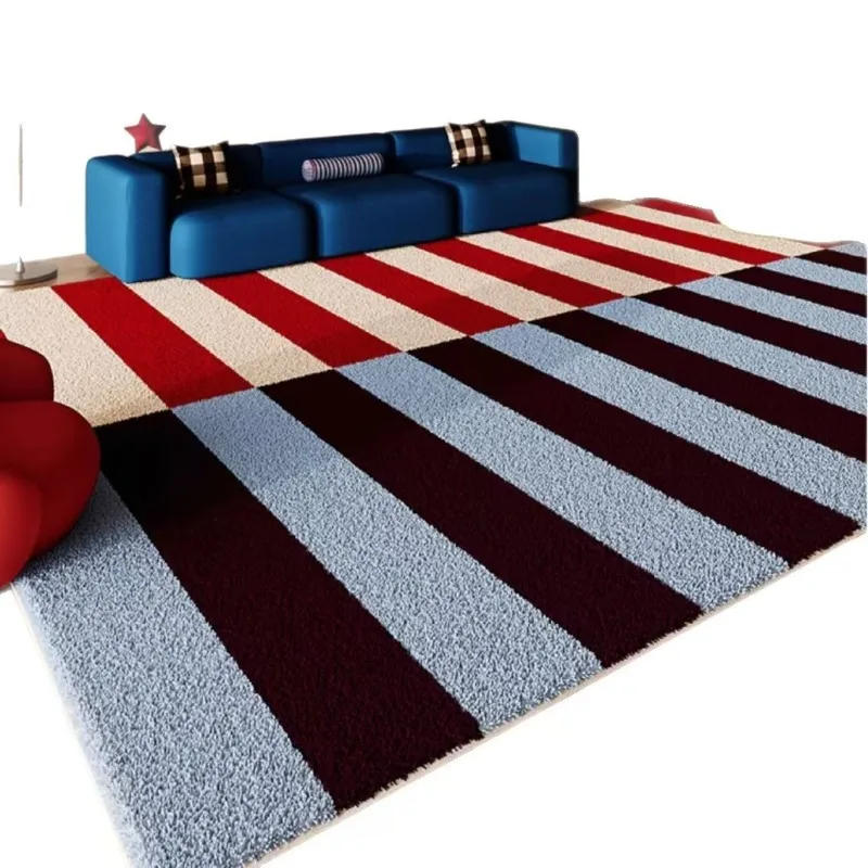 Premium retro imitation cashmere living room carpet, waterproof, leave-in wipeable multi-coffee table sofa blanket