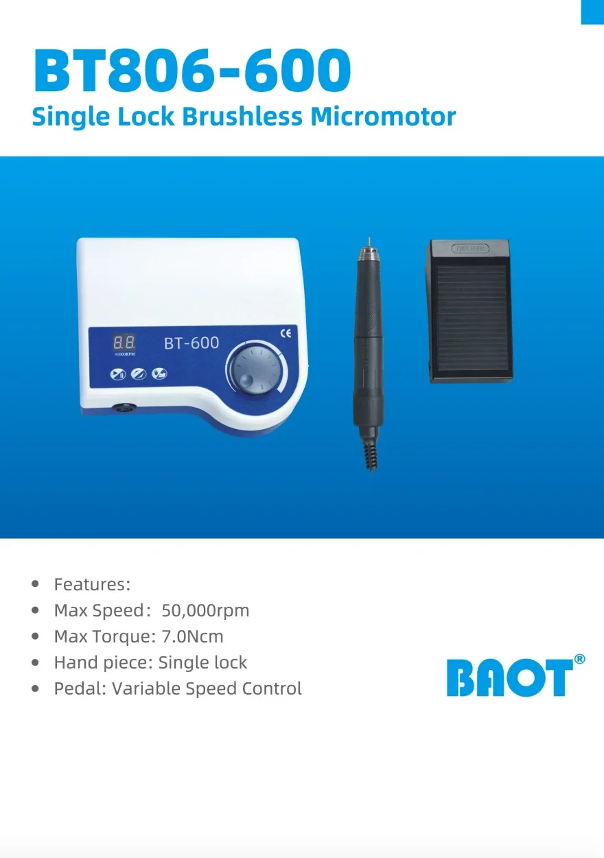 a Dental Variable Speed Control BT806-600 Dental Equipment Dental Micromotor