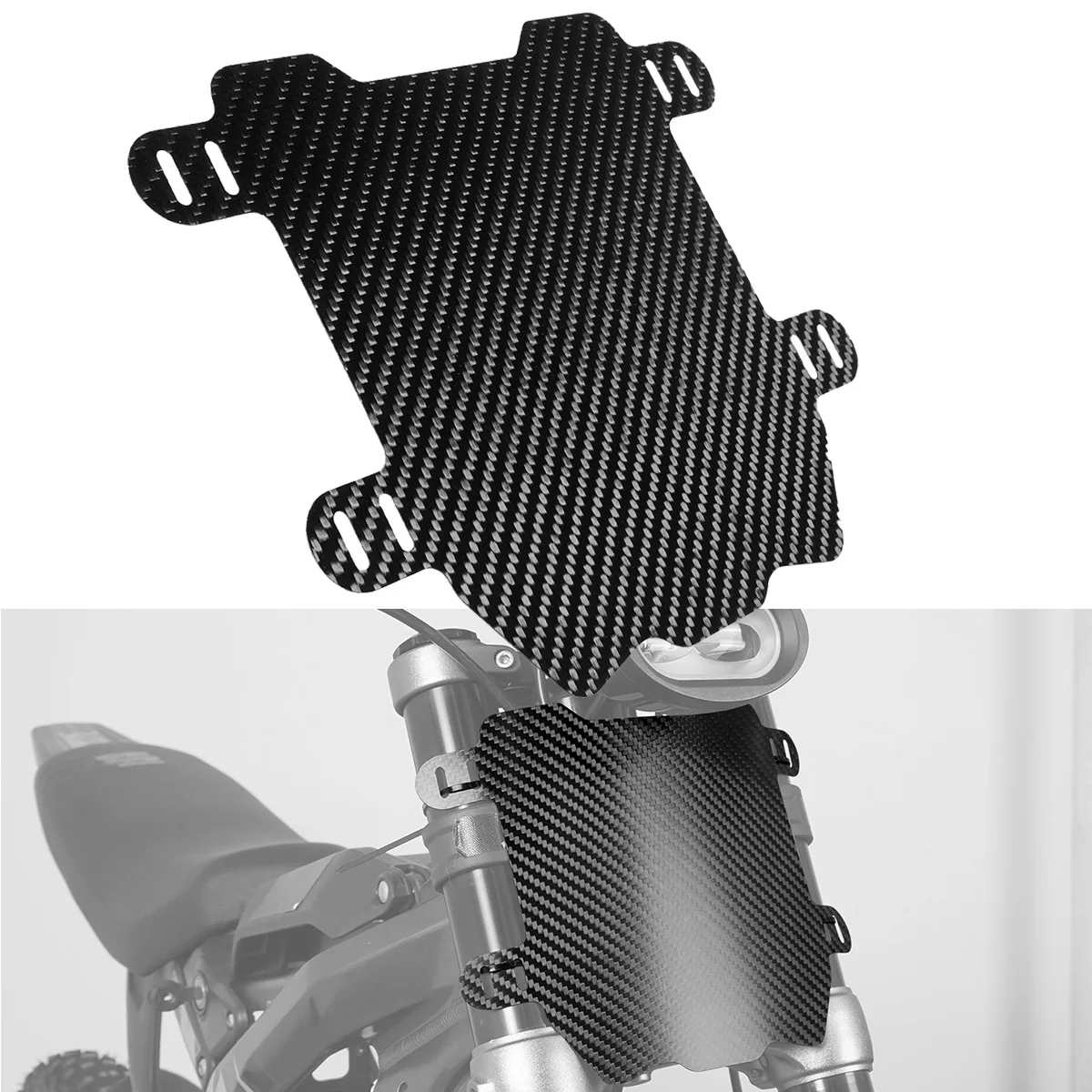 

For Surron Electric Bike Front Number Plate License Board Carbon Fiber For 2025 2024 2023 Surron Light Bee X S L1E Surron Parts