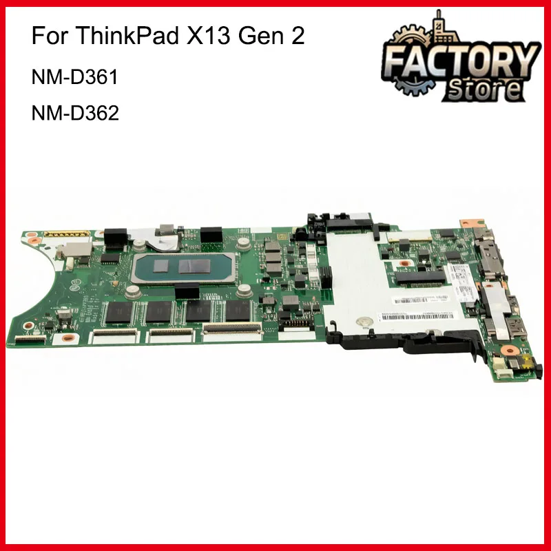 

NM-D361 For Lenovo for ThinkPad X13 Gen 2 Laptop Motherboard with CPU i5-1135/1145 i7-1165/1185 8G/16G/32G NM-D362,100% TEST