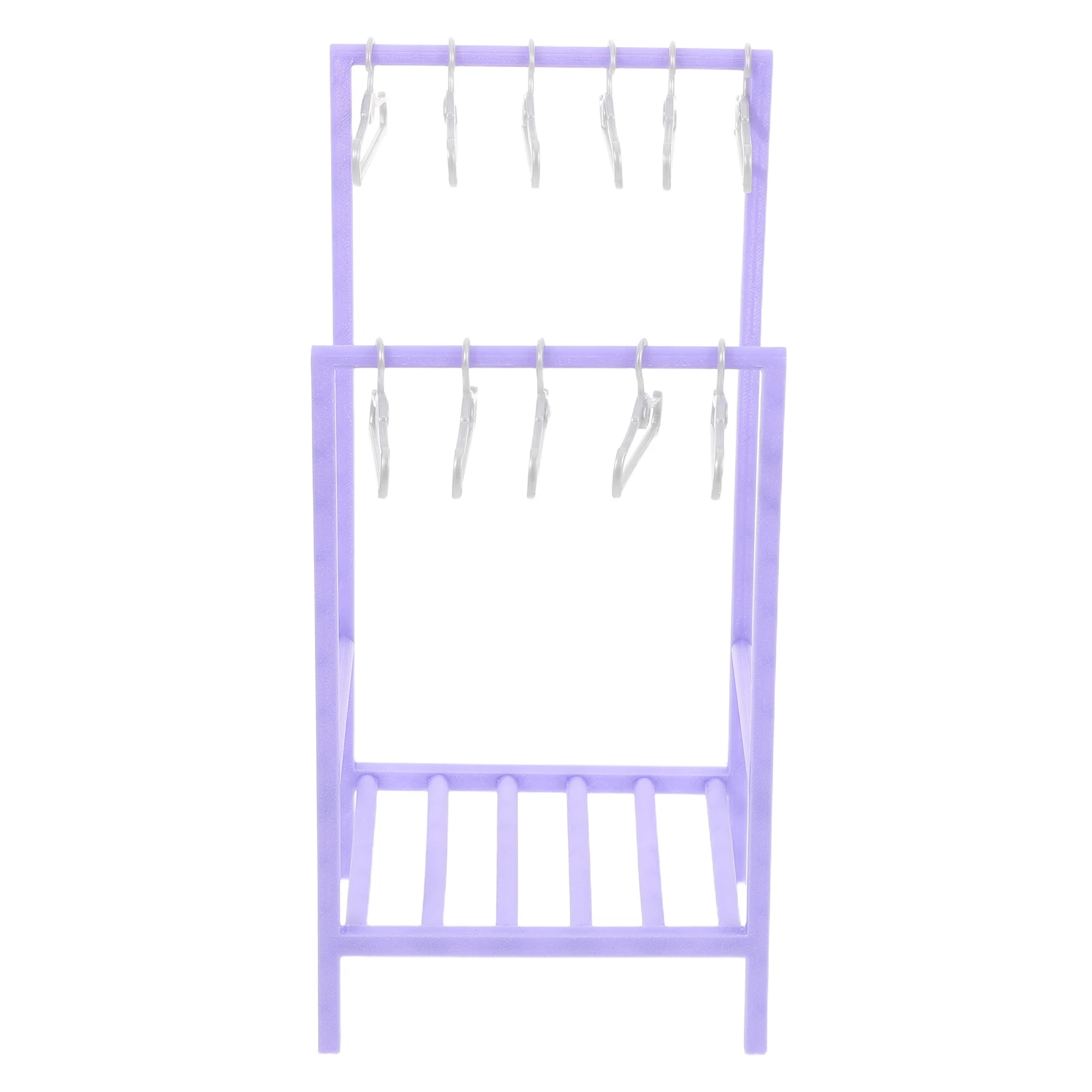 1 set 1 set 30 cm viola grucce in miniatura realistici appendiabiti per casa delle bambole accessori per guardaroba in plastica