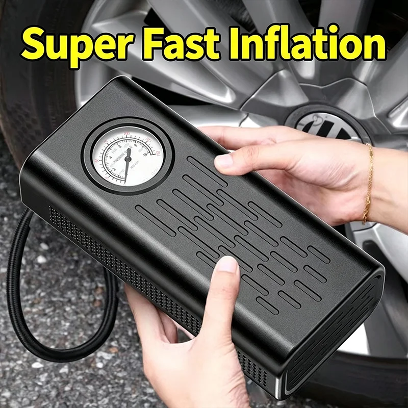 Wireless Car Inflator, High-Power Portable Handheld Smart Dial Display Universal Tire Pump