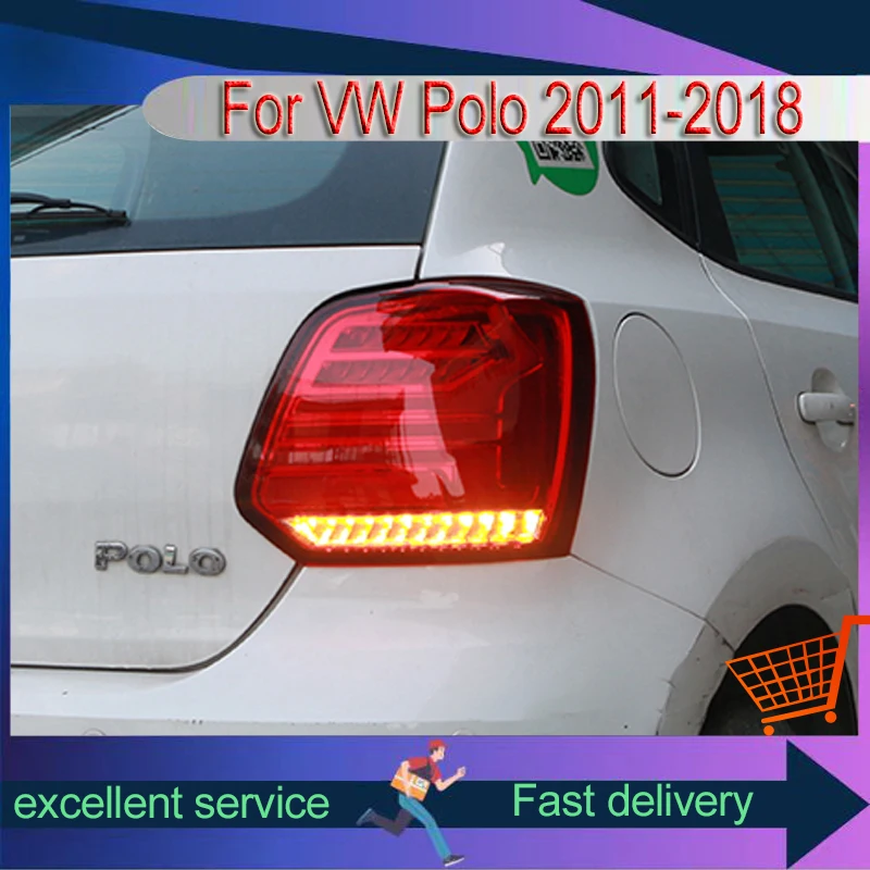 

Стайлинг автомобиля для VW Volkswagen Polo 2011-2018 задние фонари модифицированный задний фонарь в сборе указатель поворота задний фонарь инструменты аксессуары