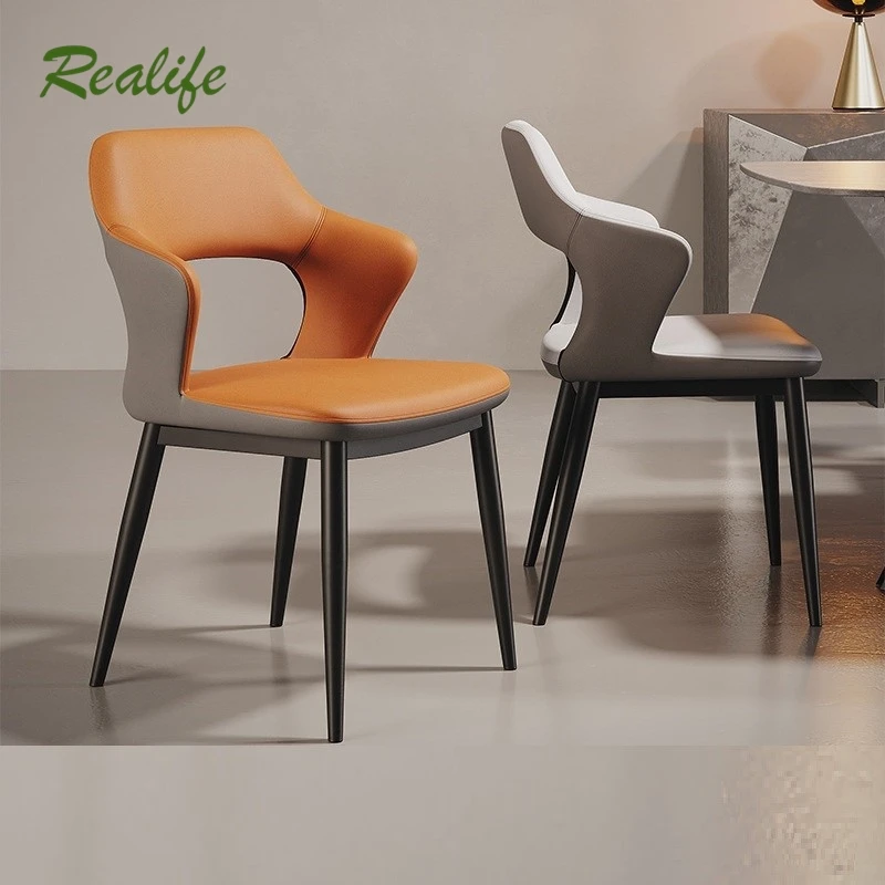 Italian Minimalist Dining Chair Home Modern Minimalist Chair Technological Fabric Makeup Chair Backrest Chair Can Be Customized