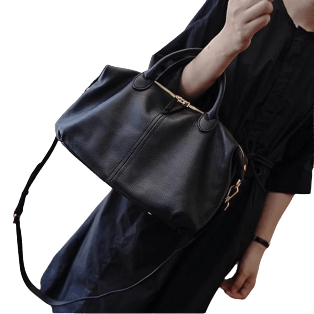 Simple Soft Leather Handbag Versatile Casual Crossbody Bag Large Capacity Tote Bag Women