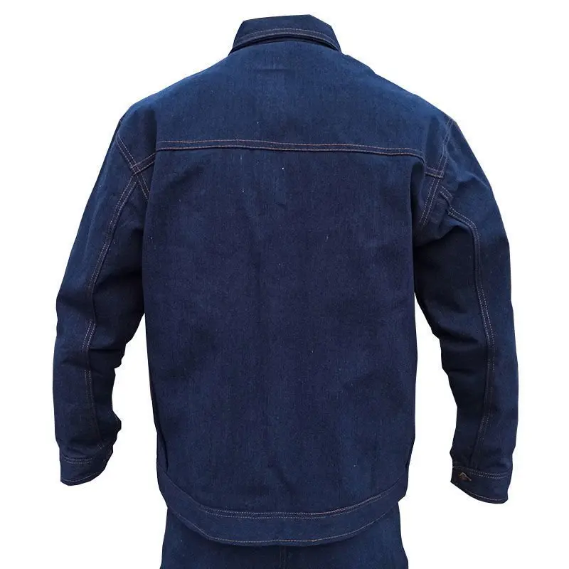 Labor protective clothing set, construction site welding labor men's heat-resistant spring and autumn workwear