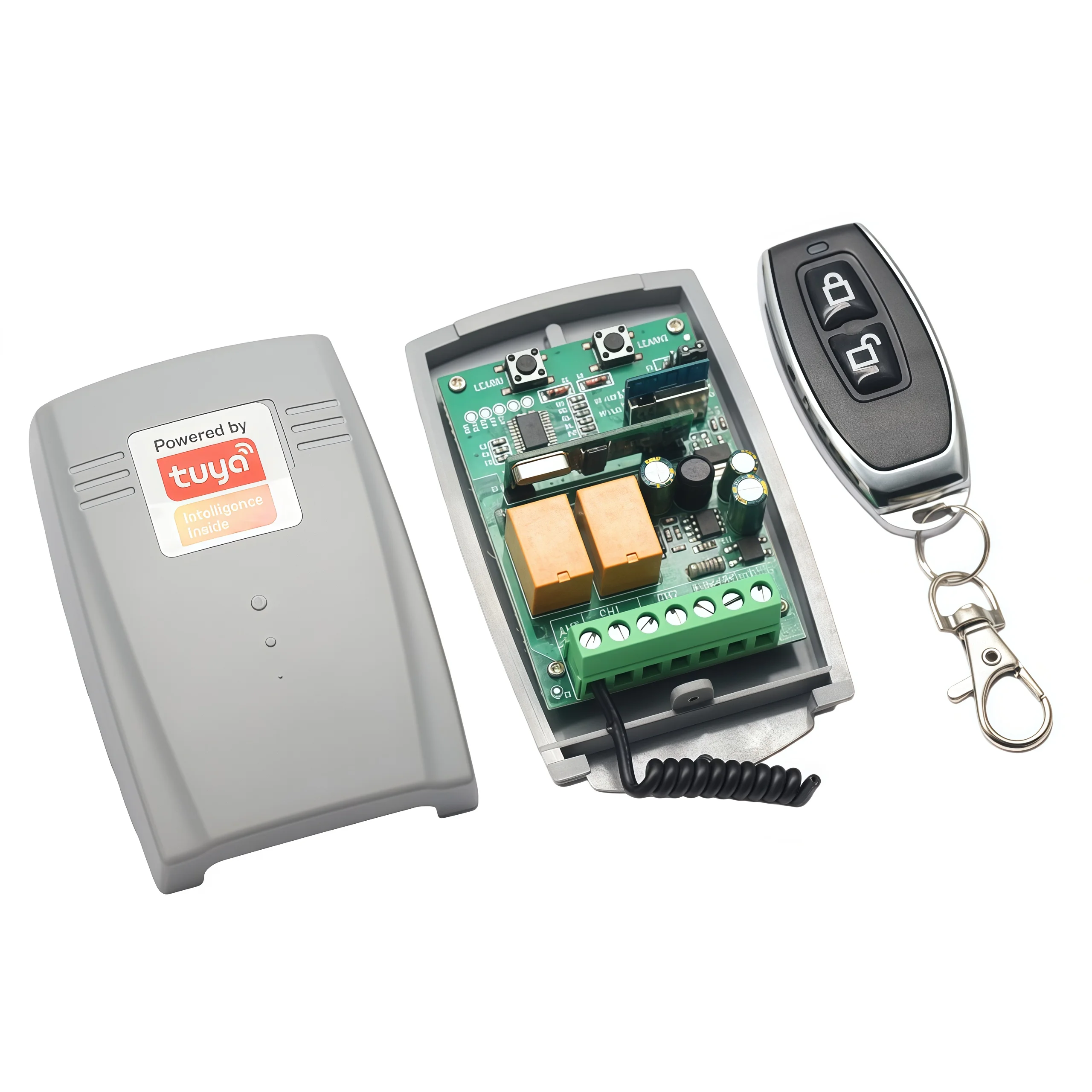Universal 433MHz Feste Rolling Code Garage Empfänger 2CH WIFI Smart Türöffner Tor Controller Tuya App Fernbedienung