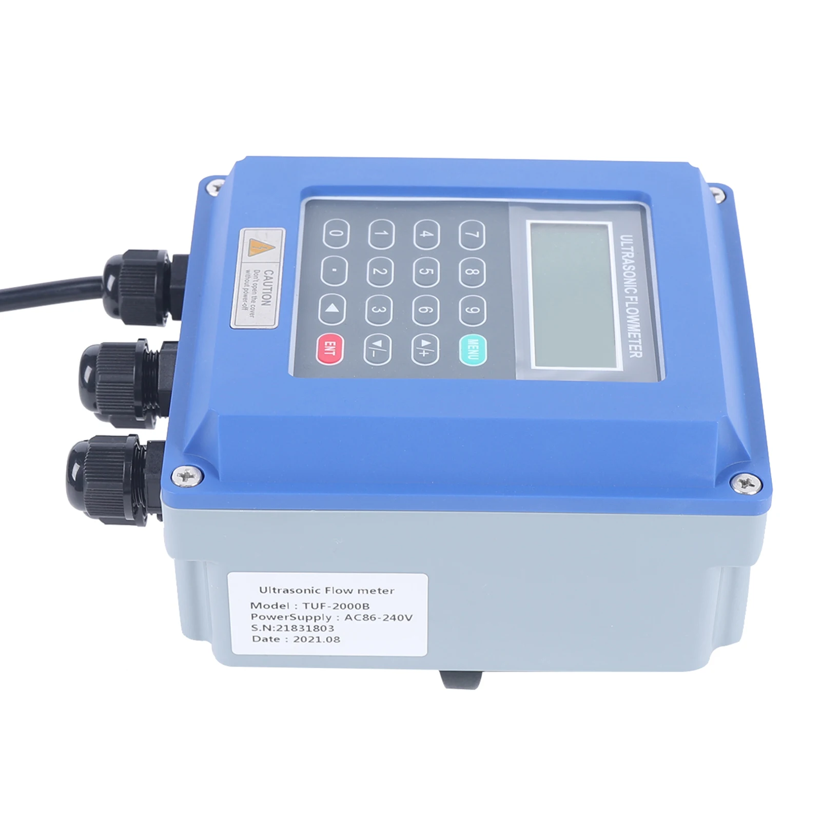 Tuf-2000b Host Ultrasonic Flowmeter Wide Pressure Us Standard Accuracy ±1%, Ts-2 Ultrasonic Transducer, Tm-1 Ultrasonic Transducer, Signal Cable, And 2 Steel Belts Storage Record