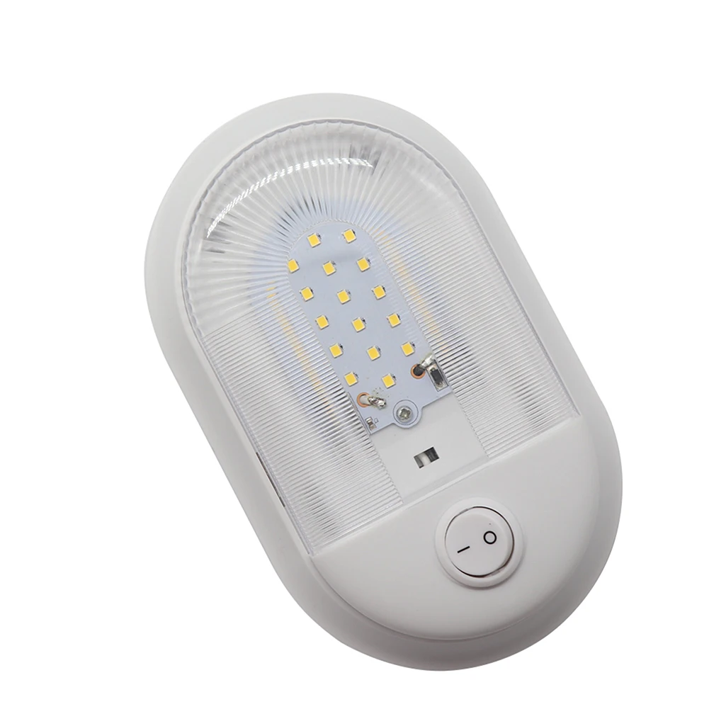 

24 LED Interior Dome Light Lamp with Independent Switch for RV Marine 12-24V Power Saving and Environmental Protection