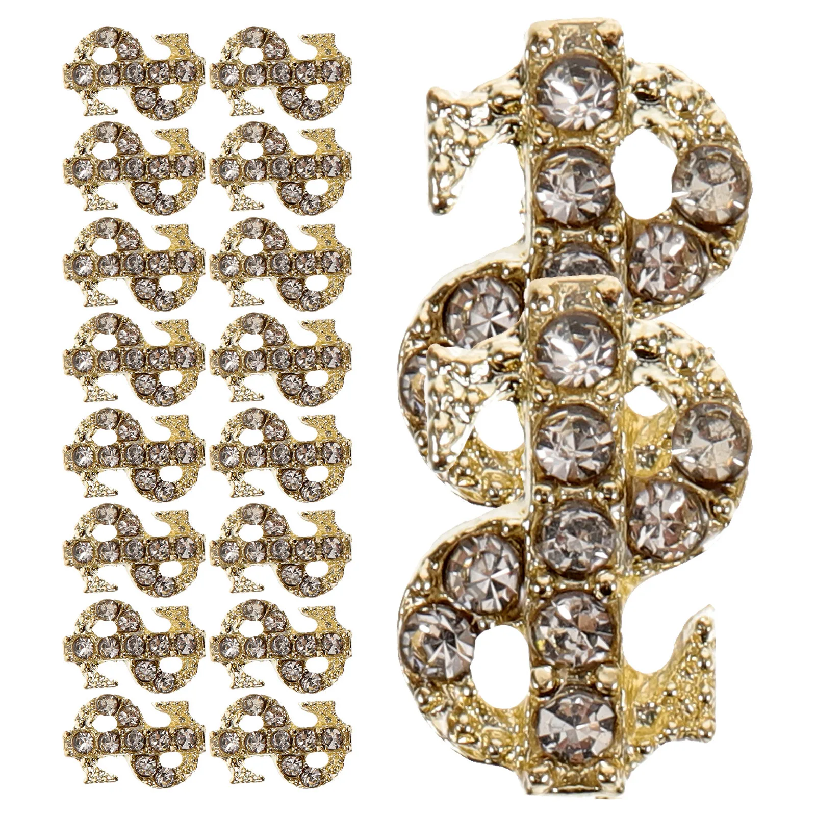 

20Pcs Dollar Sign Nail Charms Durable Kawaii Decorations for Christmas Wedding Party Metal Charms Nail Decorations