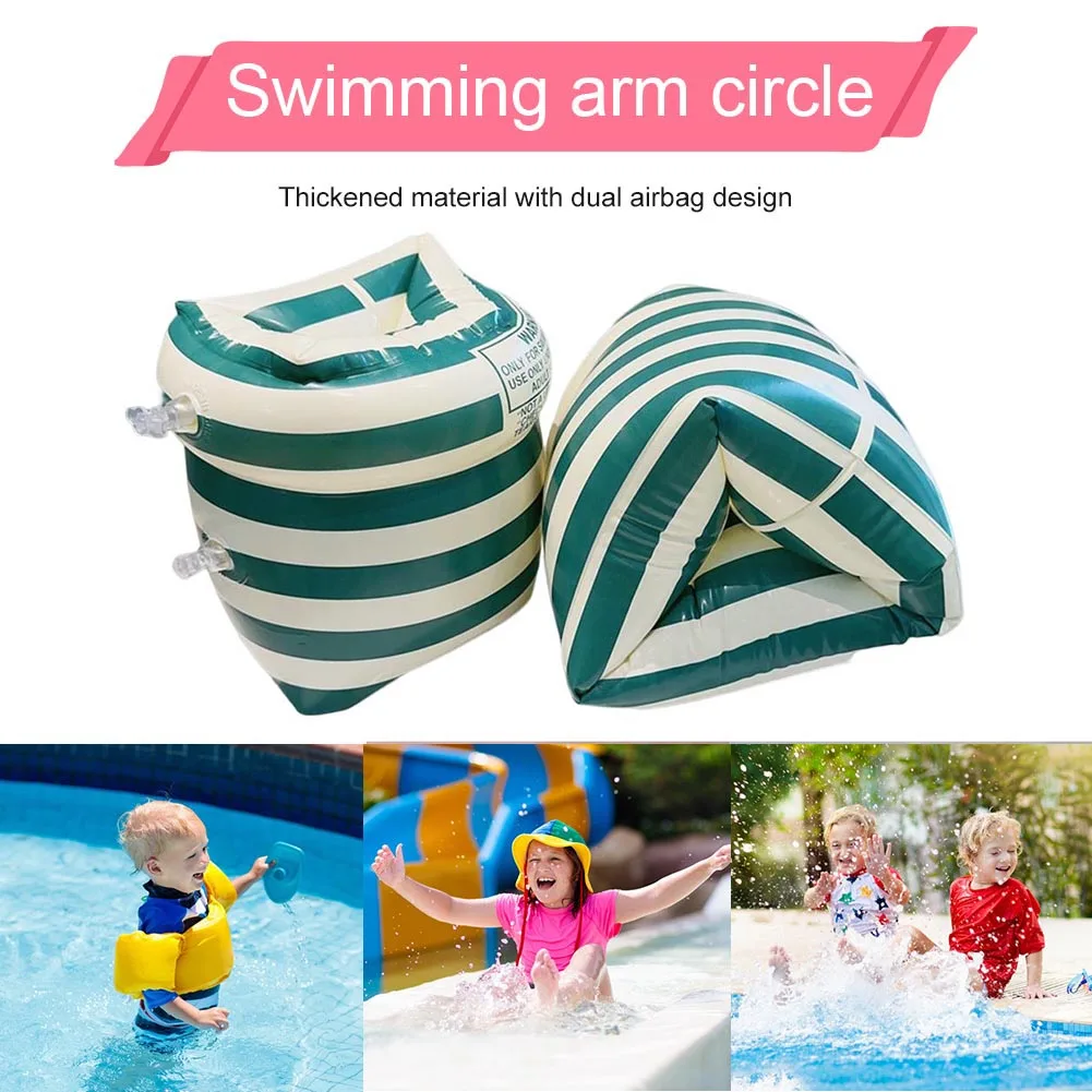 Inflatable Swim Buoyancy Sleeve Double Air Bag Floating Arm Circle Sleeves PVC Printed Adult Kids Swimming Accessories