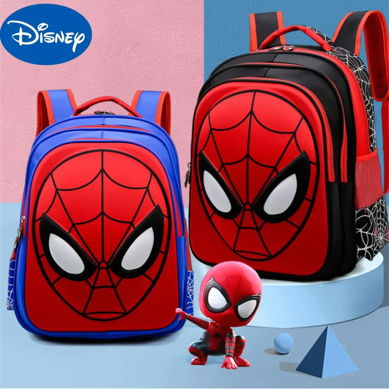 Mini-Mochila Personagem Disney Vingadores Cartoon, Mochila Escolar Primária para Menino, Jardim de Infância Bebê Masculino, Proteção Coluna, Novo