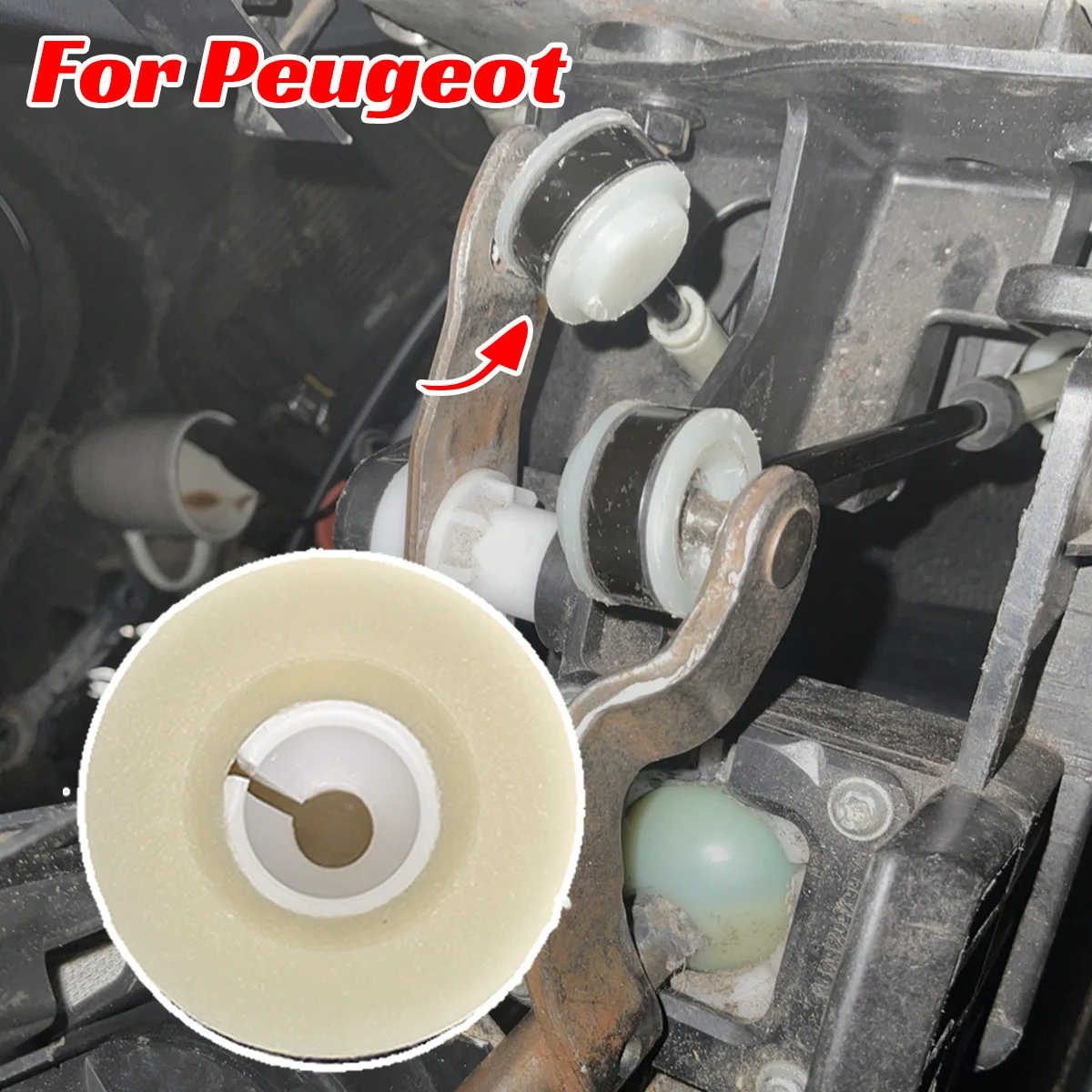 

Manual Gear Shift Selector Lever Linkage Cable Shifter Bushing For Peugeot 207 CC SW 208 407 Citroen C5 2001- 2006 2007 2008