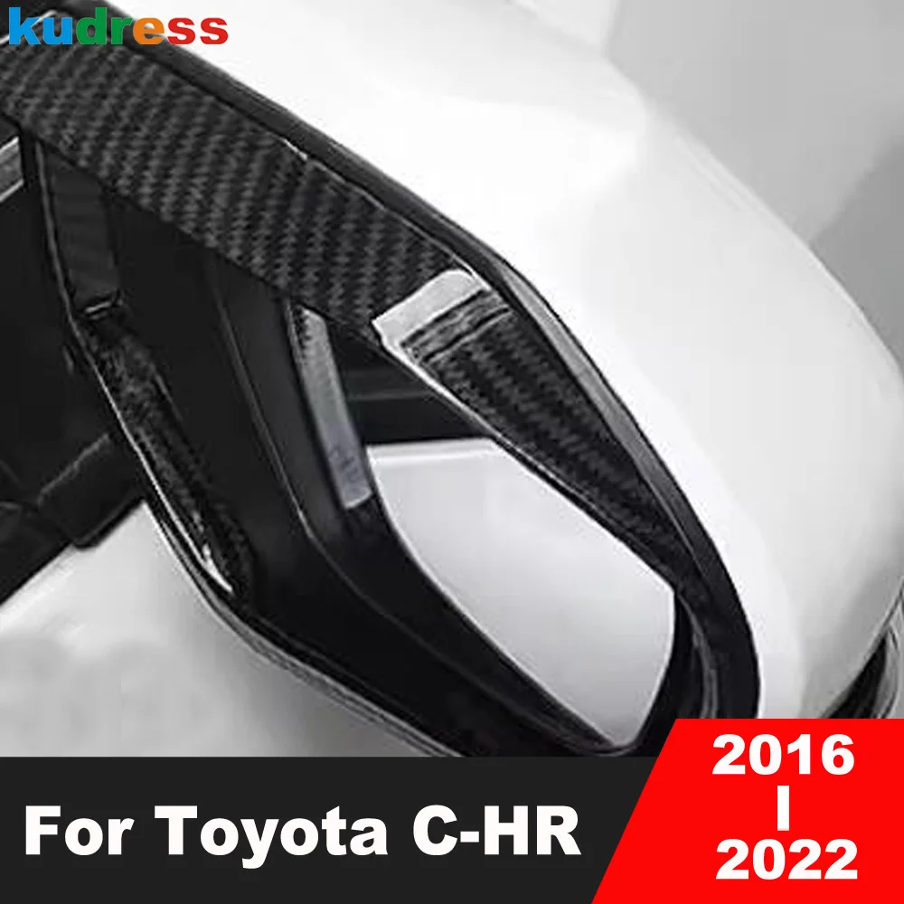 

Rearview Mirror Eyebrow Cover Trim For Toyota CHR C-HR 2016-2021 2022 Car Side Mirrors Rain Shield Sun Visor Frame Accessories