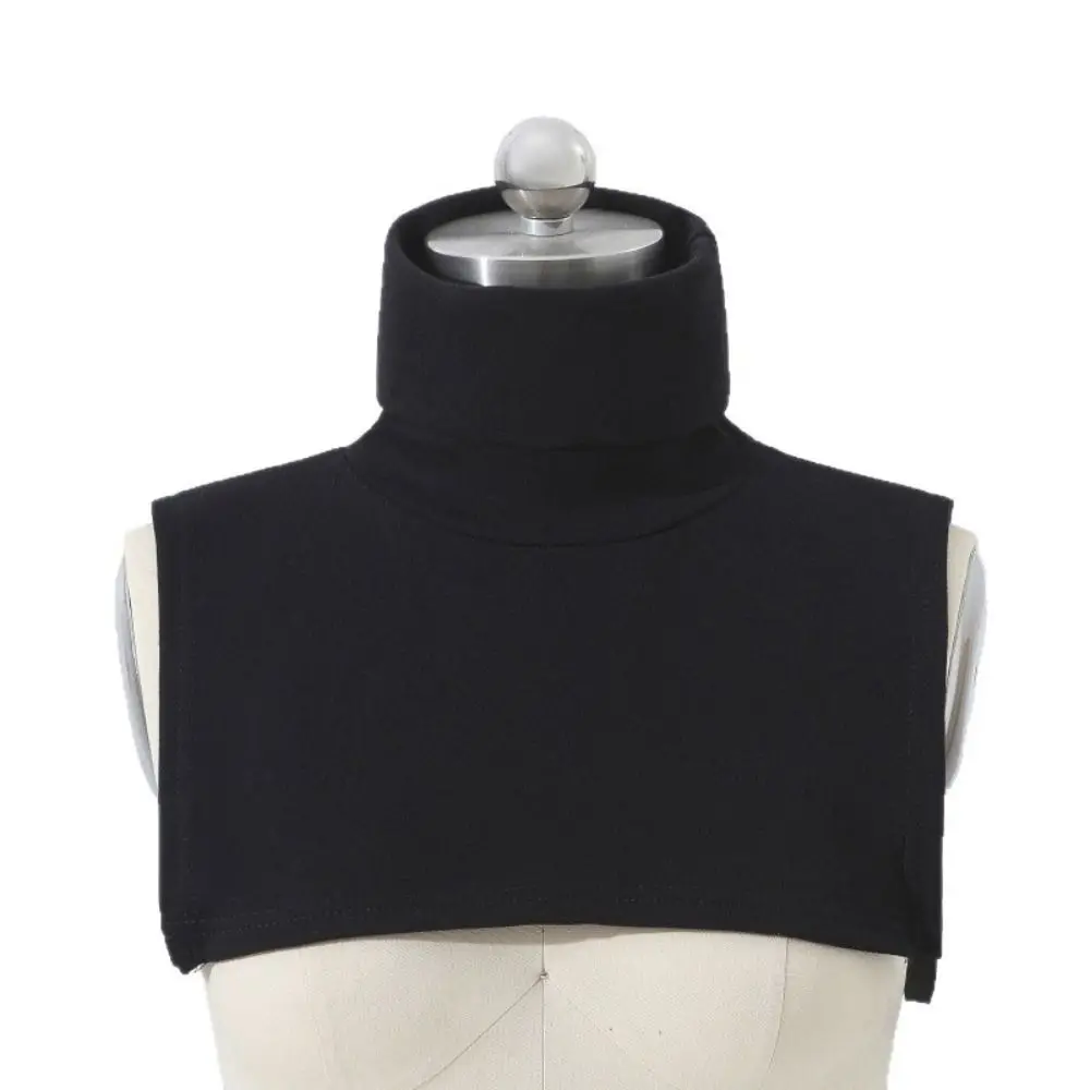 Solid Color Turtleneck Fake Collar Neck Warmer Extensions Half Top Blouse Detachable Collar Fake High Collar