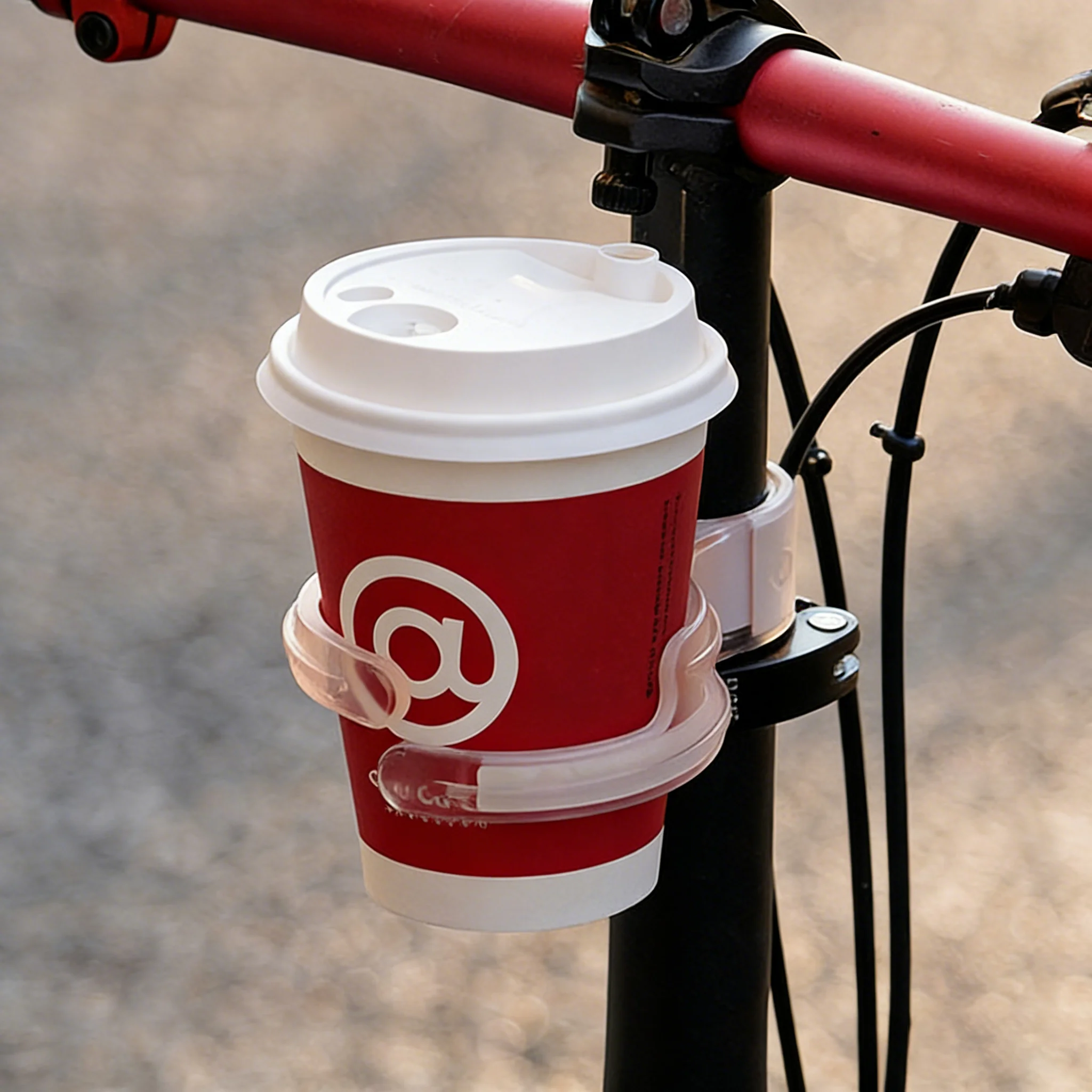

Bicycle Cup Holder Easy To Install Lightweight Quick Release Water Bottle Holder Compatible with Folding Bikes and Coffee Cups
