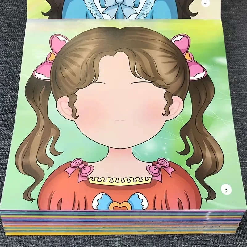 18-Pack Princess Dress-Up Sticker Book Set - Decor Stickers for 2-6 Year Old Girls, Fun Interactive Play & Early Education Gifts