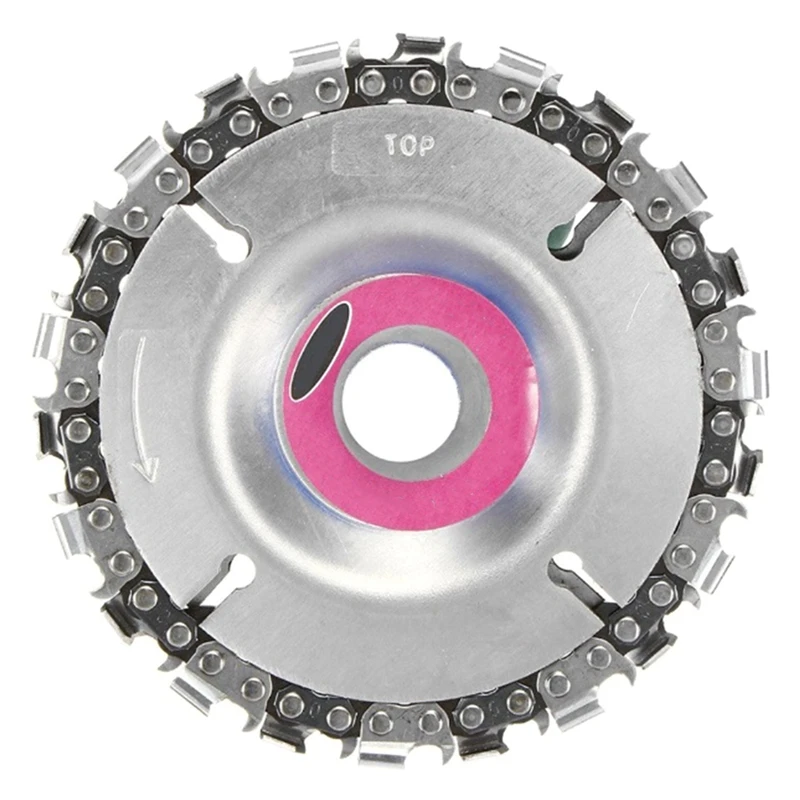 2025 nuevo 8 Uds 5/8 pulgadas disco de cadena para tallado de madera-4 pulgadas 22 dientes amoladora disco de sierra para tallado de madera para amoladora angular de 4 pulgadas/4-1/2 pulgadas